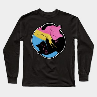 Pansexual Eternal Yin Yang Cat Long Sleeve T-Shirt